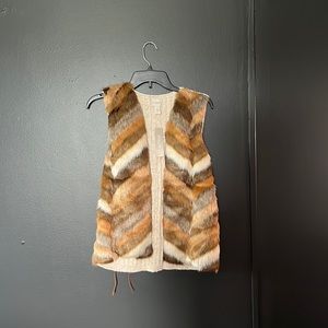 Chico's Multicolor Faux Fur Vest